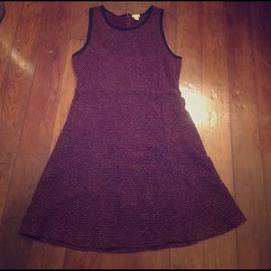 EUC J Crew size 12 burgundy/plum tweed dress
